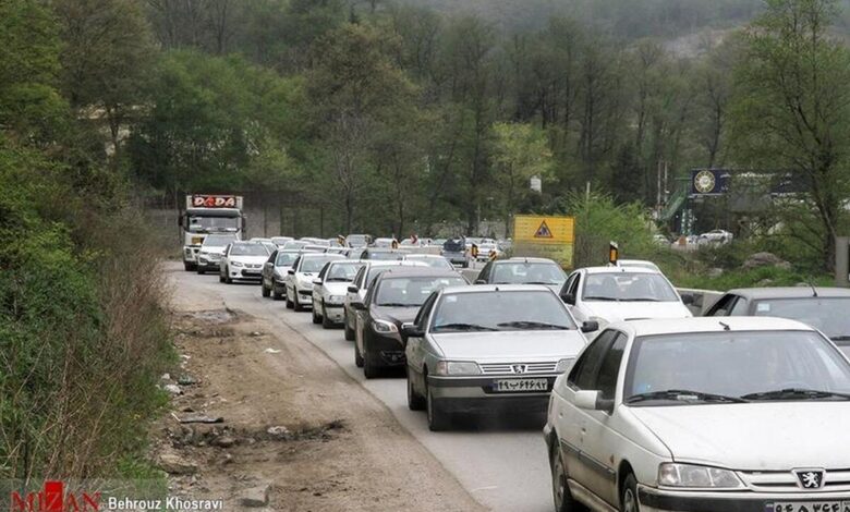 ترافیک سنگین وسایل نقلیه در برخی از محور‌های شمالی کشور