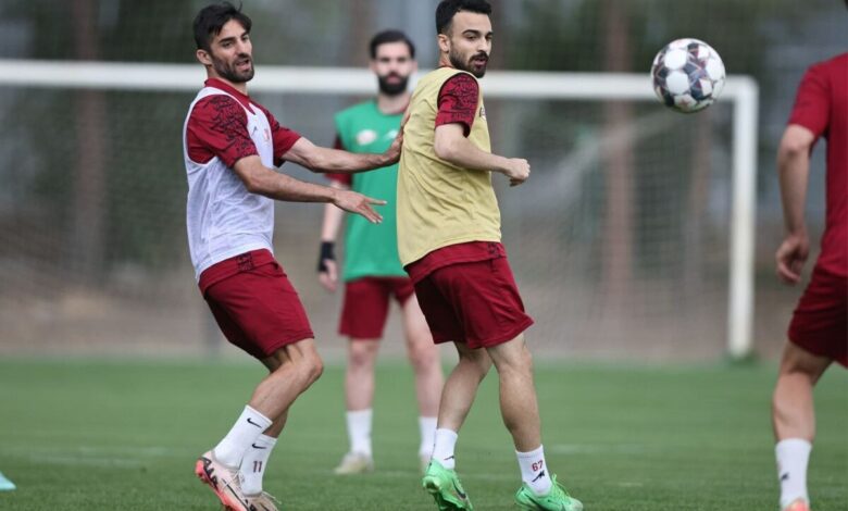 تمرین شاداب سرخپوشان در هوای بهاری