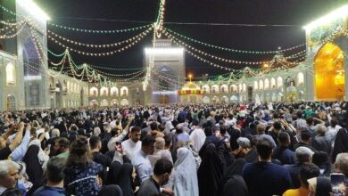 فیلم | شب پر شور و نور حرم امام رضا (ع) در شب ولادتش