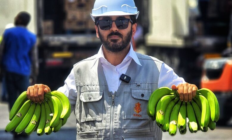 فیلم| عملیات تخلیه و بارگیری کشتی حامل موز در بندر بوشهر