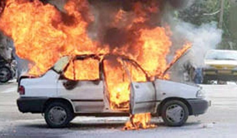 واژگونی و آتش گرفتن پراید در شوش پنج مصدوم داشت