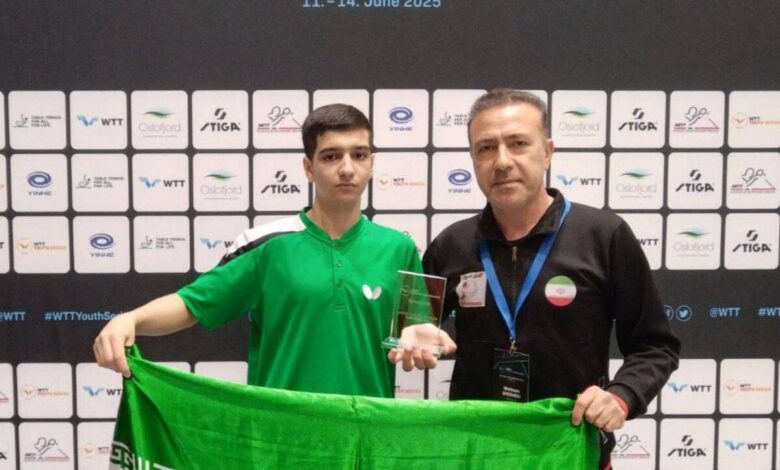 برنز فرجی و امیری در رقابت‌های زیر ۱۹ و ۱۵ سال تنیس روی میز کانتندر نروژ
