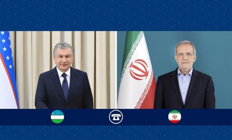 تأکید روسای جمهور ایران و ازبکستان بر مسئولیت مشترک امت اسلامی در قبال مردم مظلوم غزه