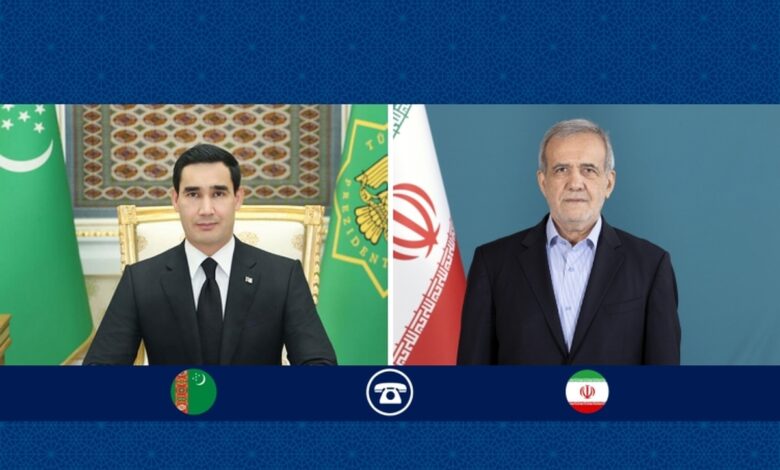 تأکید روسای جمهور ایران و ترکمنستان بر تحکیم روابط دوجانبه و همبستگی امت اسلامی در آستانه عید قربان