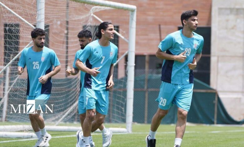 تمرین سبک ملی‌پوشان فوتبال در صبح بازی با کره شمالی