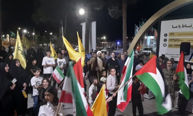 حمایت مردم بیرجند از عملیات وعده صادق سه