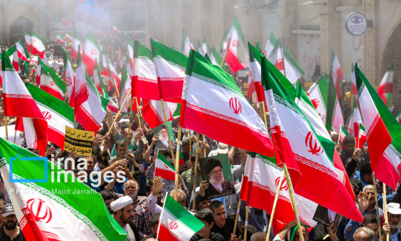 راهپیمایی مردم یزد علیه رژیم صهیونسیتی