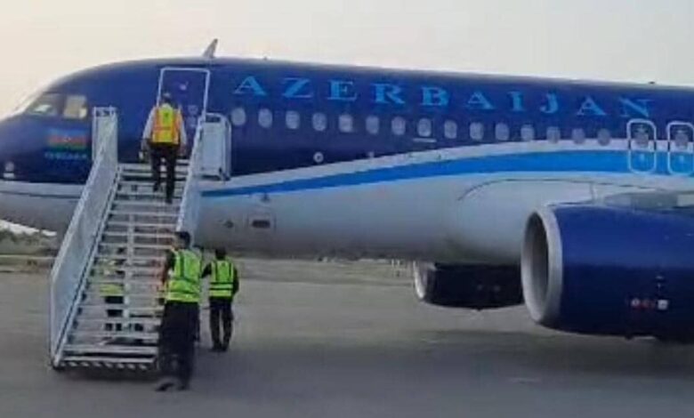 فرود اضطراری هواپیمای آذربایجانی در فرودگاه رشت برای نجات شهروند باکویی