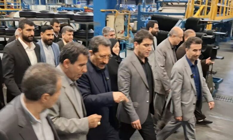 فیلم| بازدید وزیر صمت از کارخانه لاستیک بارز کردستان