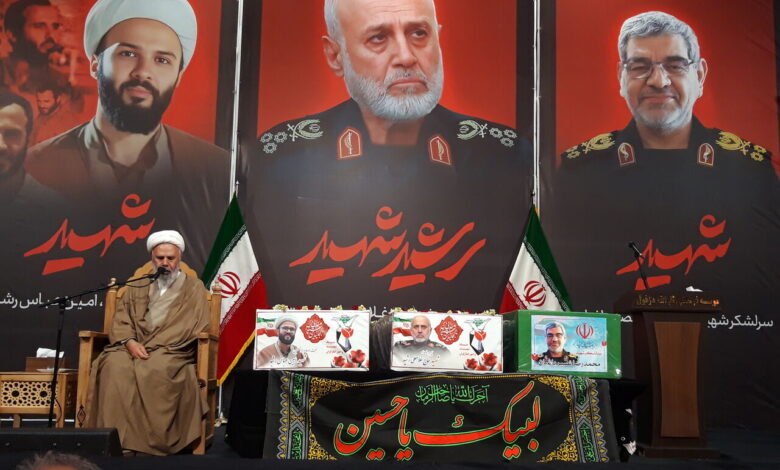 فیلم| وداع با سرداران شهید نصیرباغبان و رشید در دزفول