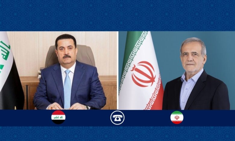 پزشکیان و نخست وزیر عراق گفت‌وگو کردند