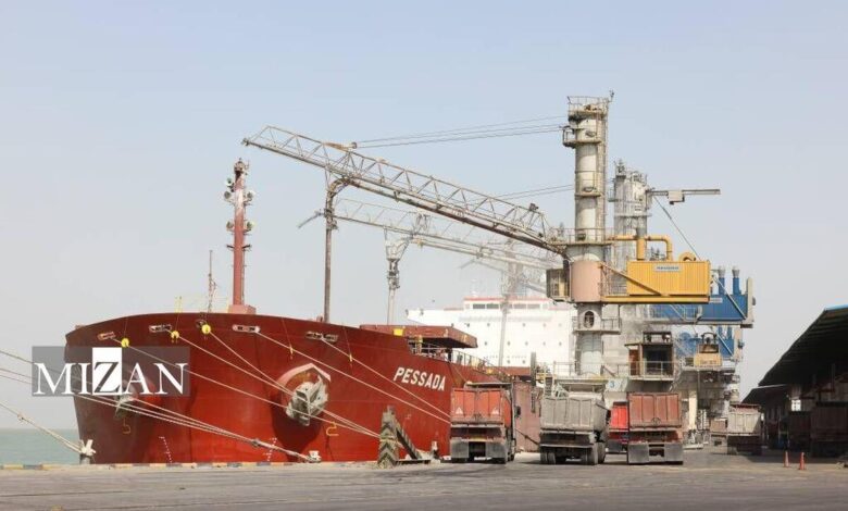 پهلوگیری پنجمین کشتی حامل گندم در بندر امام خمینی (ره) طی سال جاری