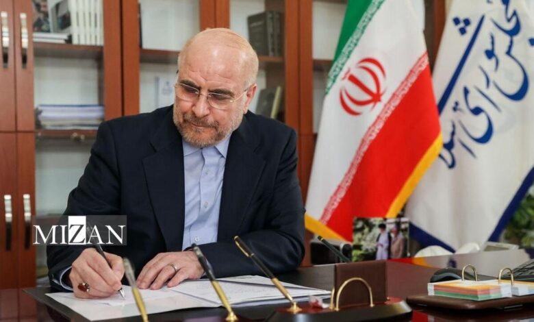 پیام تسلیت رئیس مجلس در پی درگذشت همسر سردار فد‌وی