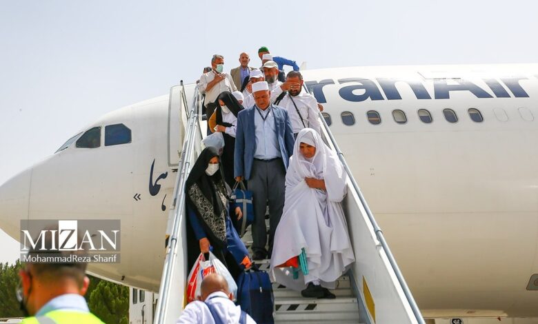 ۱۰ پرواز در یک روز؛ تسریع در ادامه روند بازگشت حجاج از مدینه به فرودگاه مشهدمقدس