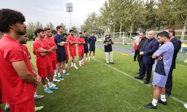 دیدار رئیس فدراسیون با اعضای تیم ملی فوتبال امید