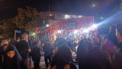فیلم| حال و هوای شهرک عرب‌های مشهد در شب عاشورا