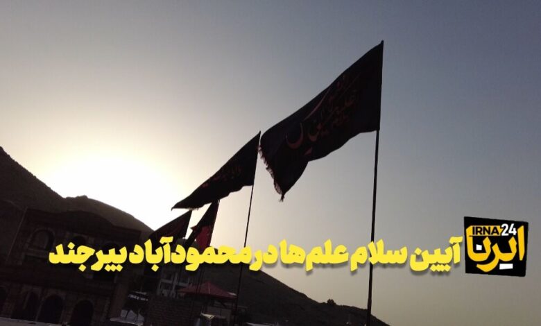 فیلم|سلام علم‌ها در محمودآباد بیرجند