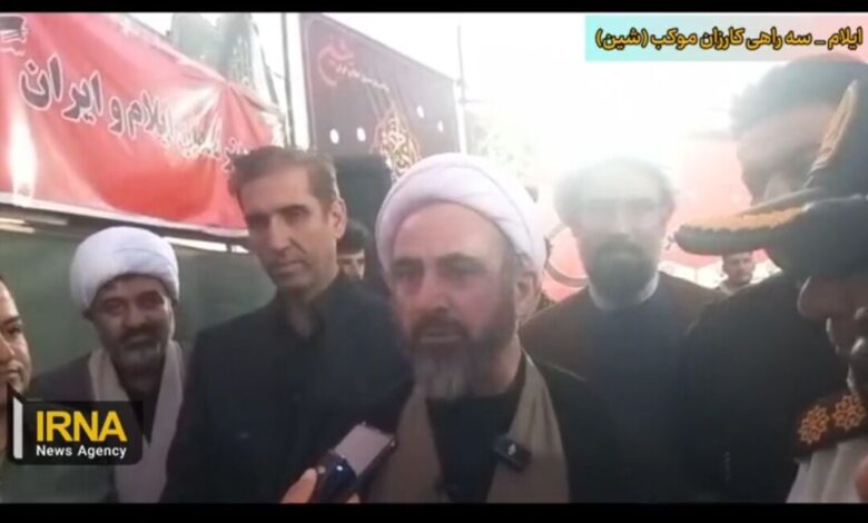 بازدید امام جمعه ایلام از موکب فرهنگی هنری «شین»