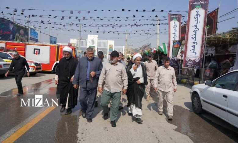 بازدید فرمانده قرارگاه حمزه سیدالشهداء از مواکب اربعین در مرز‌های باشماق و تمرچین