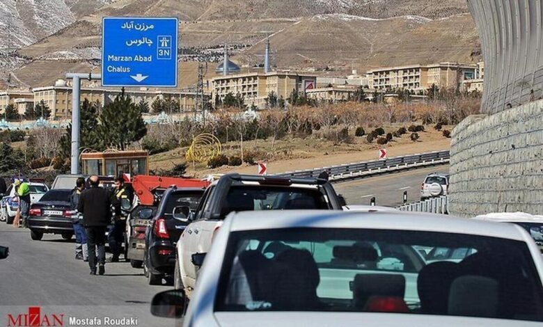 ترافیک سنگین وسایل نقلیه در محور‌های شمالی کشور