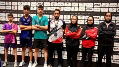 صعود نوجوانان تنیس‌روی‌میز ایران به جدول حذفی رقابت‌های زیر ۱۷ سال کانتندر اردن