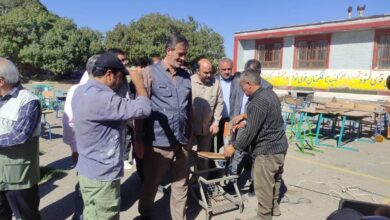 فیلم|حضور مسوولان کشوری و استانی برای بهسازی یک مدرسه در حاشیه مشهد