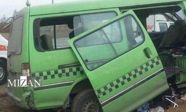 مصدومیت ۱۳ نفر بر اثر واژگونی ون زائران اربعین