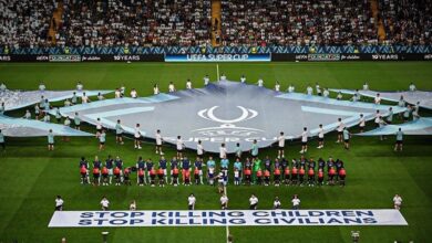 واکنش یوفا در قبال نسل کشی رژیم صهیونیستی در سوپرکاپ اروپا + عکس