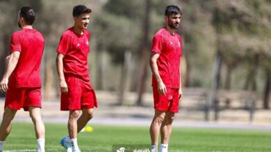 برگزاری تمرین ۹۰ دقیقه‌ای پرسپولیس در زمین شماره ۲ آزادی