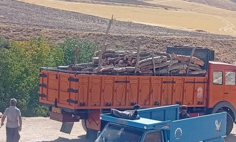 کامیون حامل چوب قاچاق در منطقه حفاظت شده عبدالرزاق سقز توقیف شد