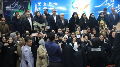 اختتامیه المپیاد ورزشی بانوان باحضور معاون رئیس جمهور و وزیر راه در مازندران برگزار شد