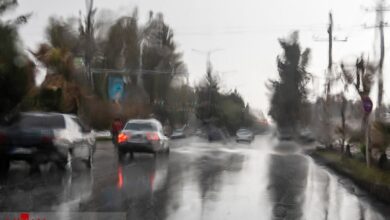 بارش باران در تهران و استان‌های نیمه شمالی کشور