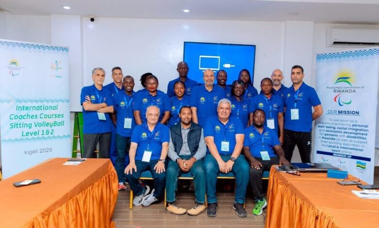 تدریس هادی رضایی در دوره مربیگری پاراوالیبال جهانی در رواندا