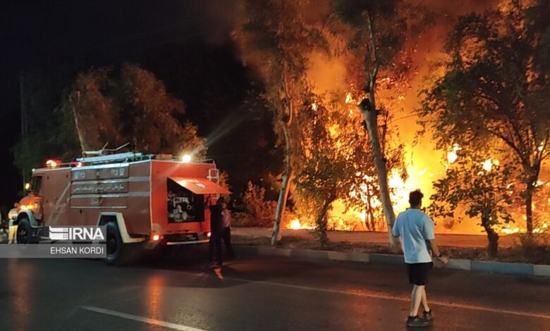 فیلم| آتش سوزی در بلوار ارتش دزفول