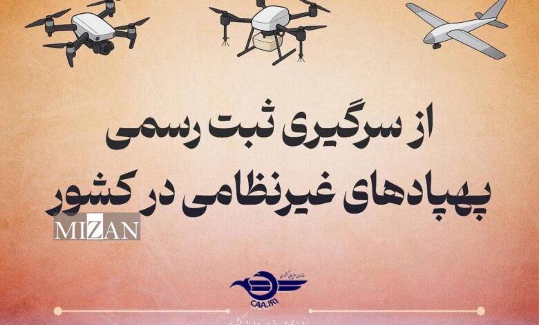پرواز هرگونه پهپاد غیرنظامی بدون پلاک از امروز غیرقانونی است