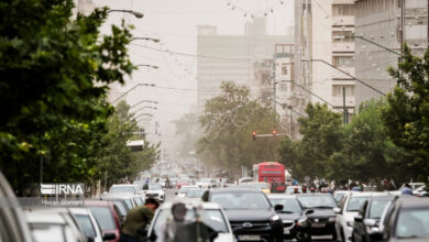 وضعیت جوی تهران؛ وزش باد شدید همراه با پدیده گرد و خاک