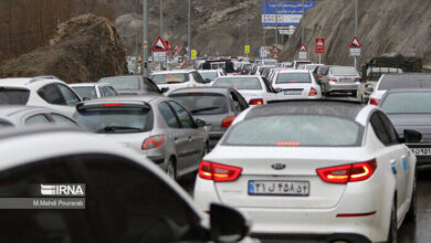 ترافیک خودرویی در کندوان و آزاد راه تهران شمال سنگین است