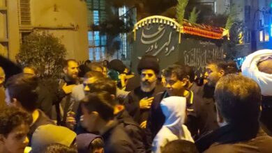 مراسم تشییع نمادین حضرت فاطمه زهرا س در پردیس برگزار شد