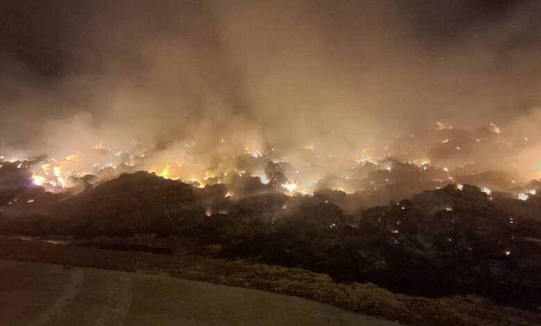 فیلم| روند اطفای حریق انبار کاه شرکت قارچ دزفول