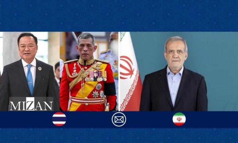 پزشکیان روز ملی تایلند را به پادشاه و نخست وزیر این کشور تبریک گفت